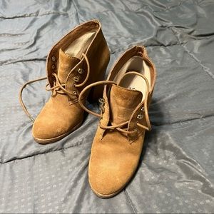 Michael Michael kors tan brown lace up booties ankle boots size 7.5
